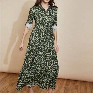 Hutch x Maxey Greene NEW Frannie Maternity Dress Sz L green